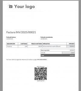 formato factura VeriFactu en Odoo Community modulo QR